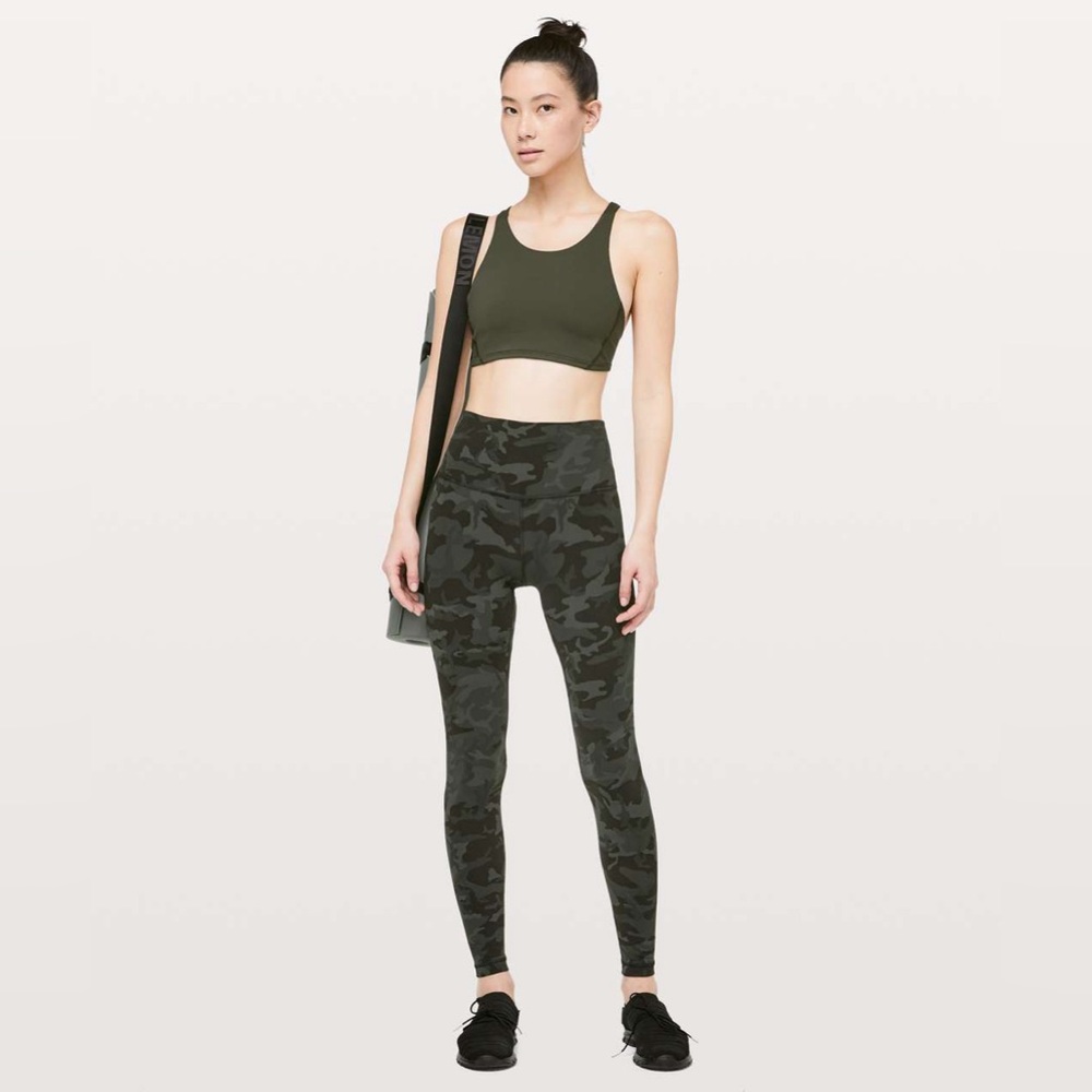 lululemon athletica Olive Green Camouflage High-Rise Leggings